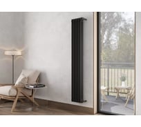 Вертикальный трубчатый радиатор GUARDO Nova Siluet, двухтрубный, 1800x290 мм, 6 секций, боковое подключение NS-T2 1800 6 S R9005(M)