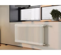 Горизонтальный трубчатый радиатор GUARDO Nova Siluet, двухтрубный, 575x470 мм, 10 секций, боковое подключение NS-T2 570 10 S R9016(M)