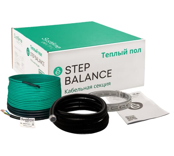 Секция кабельная (теплый пол) Systeme Electric STEP BALANCE 18 Вт/м, 1998 Вт, 111 м SBC018111