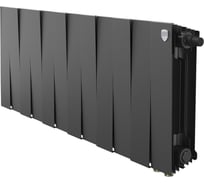 Радиатор биметаллический ROYAL THERMO PianoForte 300 Чёрный VR80 - 12 секц. НС-1682357