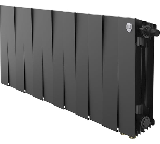Радиатор биметаллический ROYAL THERMO PianoForte 300 Чёрный VR80 - 12 секц. НС-1682357