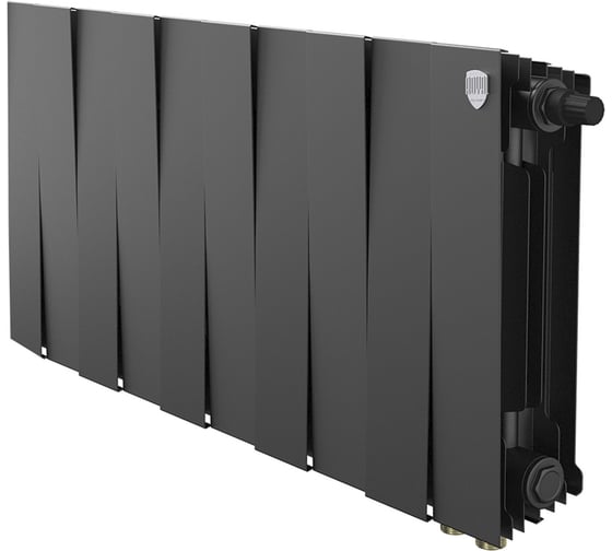 Радиатор биметаллический ROYAL THERMO PianoForte 300 Чёрный VR80 - 10 секц. НС-1682356