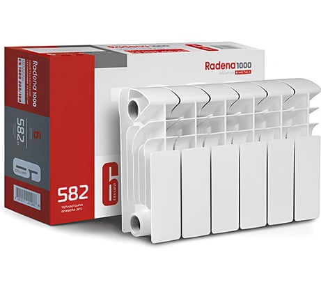Радиатор биметаллический RADENA CS 1000 200/100 6 секции 009010902