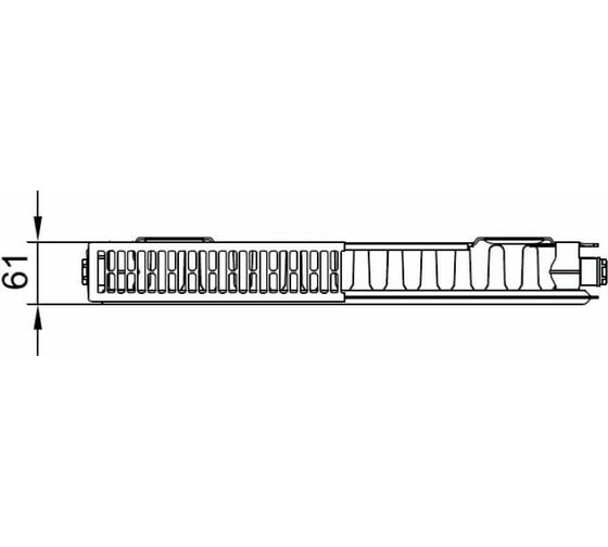 Радиатор Kermi otop FK0 11 61х500х700, RAL 9016 белый FK0110500701N2Z