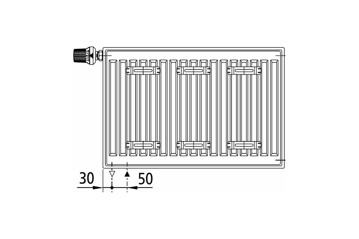 Радиатор Kermi otop FTV 33, 155х200х1800, R, RAL 9016 белый FTV330201801RXK - вы