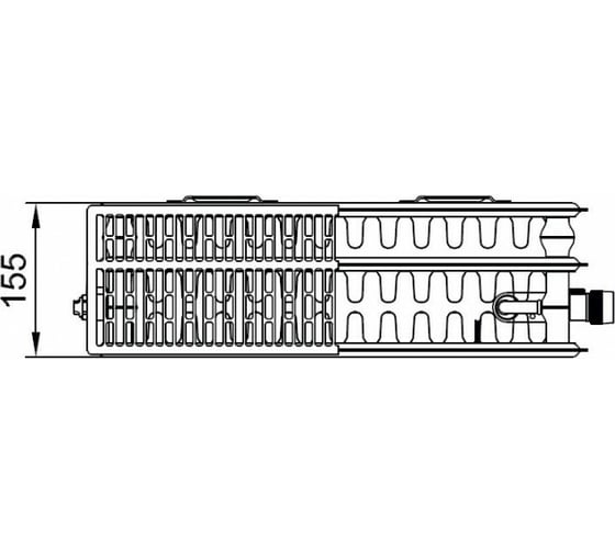 Радиатор Kermi otop FTV 33, 155х200х1000, R, RAL 9016 белый FTV330201001RXK