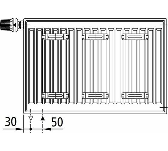 Радиатор Kermi otop FTV 33, 155х900х800, X2 Inside, R, RAL 9016 белый FTV330900801R2Z