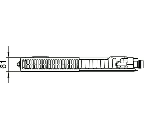 Радиатор Kermi otop FTV 11, 61х400х700, R, RAL 9016 белый FTV110400701R2Z