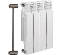 Биметаллический радиатор отопления Solur PRESTIGE 4 секции BMET04 BMET044562389