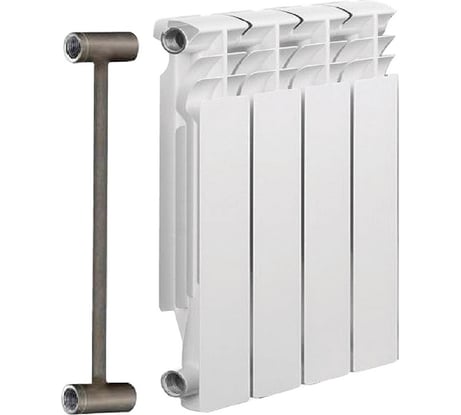 Биметаллический радиатор отопления Solur PRESTIGE 4 секции BMET04 BMET044562389