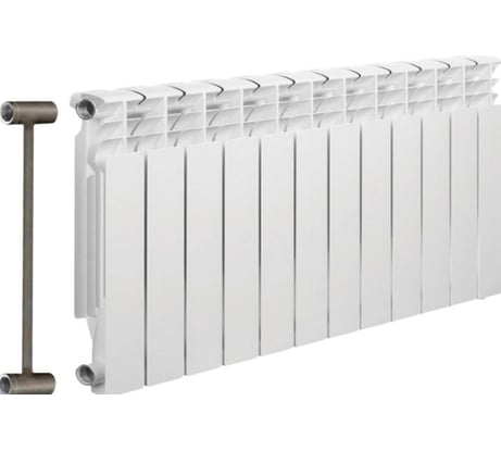 Биметаллический радиатор отопления Solur PRESTIGE 12 секций BMET12