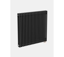 Трубчатый радиатор трехтрубный ТЕПЛОФОРТ ТР3057-20, НП 1/2, ТВ, черный матовый, габаритная высота секции 575 мм (межосевое расстояние 500мм), 20 секций, нижнее подключение 1/2”, термовставка 200155