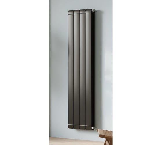 Радиатор Sira by AKFA алюминиевый экструзионный «Aurora» 1800 - 6 секций черный AU1800-6Ч 1