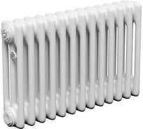 Трубчатый радиатор трехтрубный ТЕПЛОФОРТ  ТР3037-20 НП 1/2, ТВ, белый глянец габаритная высота секции 375 мм (межосевое расстояние 300мм), 20 секций, нижнее подключение 1/2”, термовставка, цвет белый глянец 200137