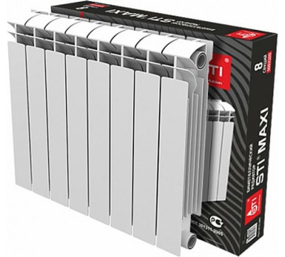 Биметаллический радиатор STI Bimetal MAXI 500-100 10 секций D220-00107