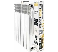 Радиатор алюминиевый секционный STI ECO RUS AL 500/80 6 секций (цвет - белый), D220-00176