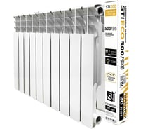 Радиатор алюминиевый секционный STI ECO RUS AL 500/96 10 секций (цвет - белый), D220-00178