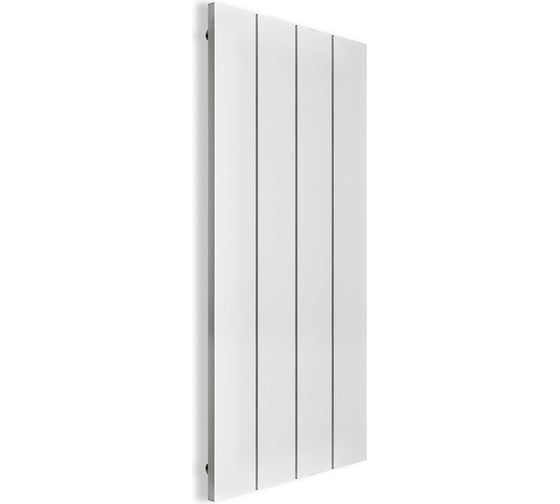 Радиатор отопления MIVARMO алюминиевый, вертикальный 4 секции, 2000 мм, жемчужно-белый, Multiflex левое MA4-2000-1013-ML