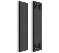 Радиатор отопления алюминиевый MIVARMO вертикальный 2 секции, 1500 мм, графитовый серый, Multiflex центральное MA2-1500-7024-MC