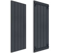 Радиатор отопления алюминиевый вертикальный MIVARMO 5 секции, 2000 мм, графитовый серый, Multiflex правое MA5-2000-7024-MR