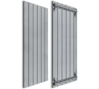 Радиатор отопления алюминиевый вертикальный MIVARMO 6 секции, 1750 мм, серебро, Multiflex правое MA6-1750-9006-MR