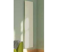 Вертикальный трубчатый радиатор отопления алюминиевый MIVARMO 4 секции, 2000 мм, жемчужно-белый, Multiflex левое MB4-2000-1013-ML