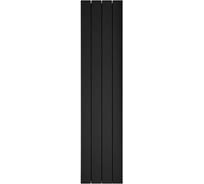 Вертикальный трубчатый радиатор отопления алюминиевый MIVARMO 4 секции, 2000 мм, черный, Multiflex центральное MB4-2000-9005-MC