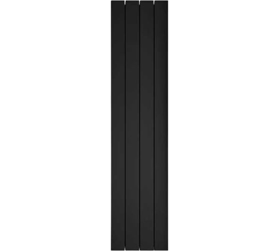 Вертикальный трубчатый радиатор отопления алюминиевый MIVARMO 4 секции, 2000 мм, черный, Multiflex левое MB4-2000-9005-ML