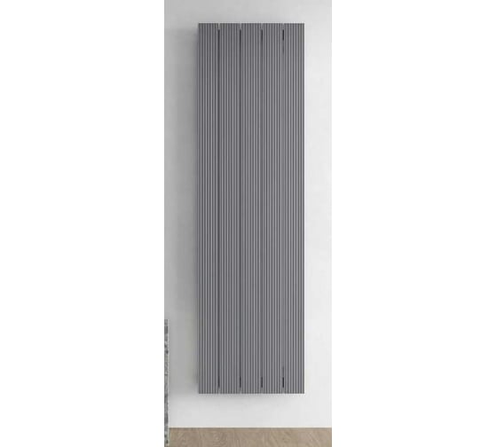 Вертикальный трубчатый радиатор отопления алюминиевый MIVARMO 5 секции, 1750 мм, серебро, Multiflex правое MB5-1750-9006-MR