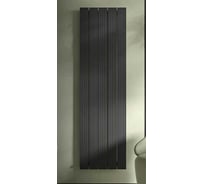 Вертикальный трубчатый радиатор отопления алюминиевый MIVARMO 5 секции, 2000 мм, черный, Multiflex левое MB5-2000-9005-ML