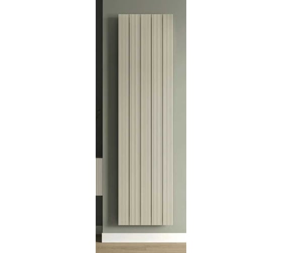 Вертикальный трубчатый радиатор отопления алюминиевый MIVARMO 5 секции, 2000 мм, жемчужно-белый, Multiflex левое MB5-2000-1013-ML