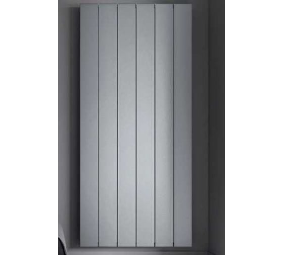 Вертикальный трубчатый радиатор отопления алюминиевый MIVARMO 6 секции, 1500 мм, серебро, Multiflex левое MB6-1500-9006-ML