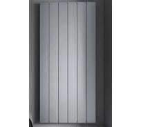 Вертикальный трубчатый радиатор отопления алюминиевый MIVARMO 6 секции, 1500 мм, серебро, Multiflex центральное MB6-1500-9006-MC