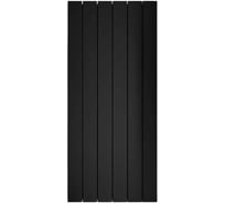 Вертикальный трубчатый радиатор отопления алюминиевый MIVARMO 6 секции, 1500 мм, черный, Multiflex левое MB6-1500-9005-ML