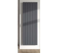 Вертикальный трубчатый радиатор отопления алюминиевый MIVARMO 6 секции, 2000 мм, графитовый серый, Multiflex левое MB6-2000-7024-ML