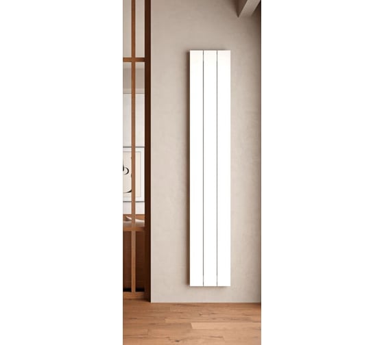 Радиатор отопления вертикальный трубчатый MIVARMO Multiflex алюминиевый 3 секции, 1500 мм, белый, правое MB3-1500-9016-MR