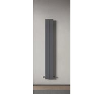 Радиатор отопления вертикальный трубчатый MIVARMO Multiflex алюминиевый 2 секции, 1750 мм, графитовый серый, центральное MB2-1750-7024-MC