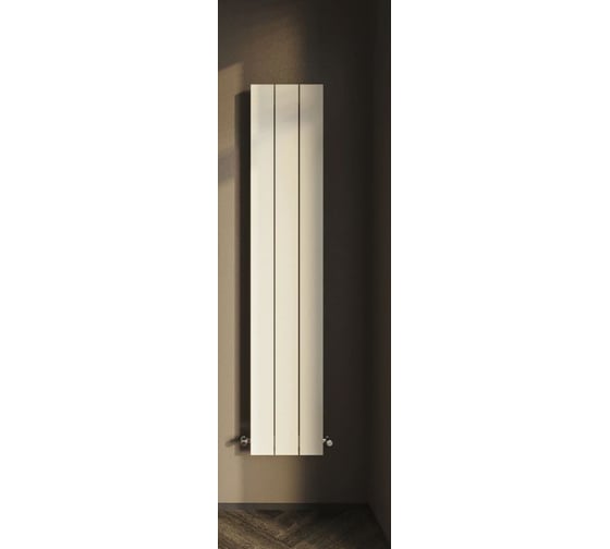 Радиатор отопления вертикальный трубчатый MIVARMO Multiflex алюминиевый 3 секции, 1750 мм, жемчужно-белый, правое MB3-1750-1013-MR