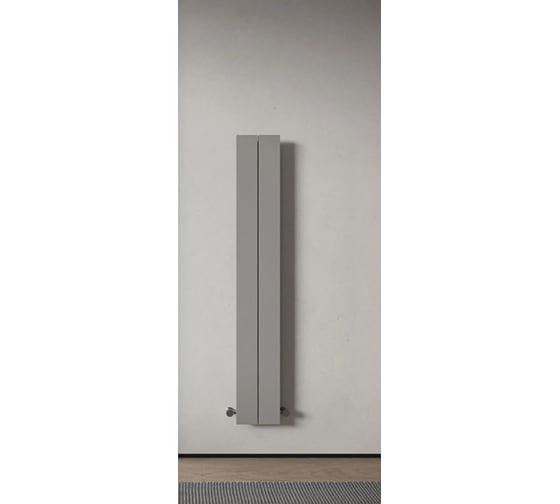 Радиатор отопления вертикальный трубчатый MIVARMO Multiflex алюминиевый 2 секции 2000 мм серебро центральное MB2-2000-9006-MC