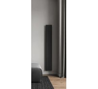 Радиатор отопления вертикальный трубчатый MIVARMO Multiflex алюминиевый 2 секции, 2000 мм, черный, центральное MB2-2000-9005-MC