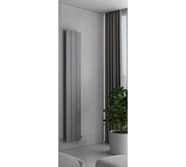 Радиатор отопления вертикальный трубчатый MIVARMO Multiflex алюминиевый 3 секции, 2000 мм, серебро, правое MB3-2000-9006-MR