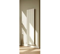 Радиатор отопления вертикальный трубчатый MIVARMO Multiflex алюминиевый 4 секции, 1500 мм, жемчужно-белый, левое MB4-1500-1013-ML