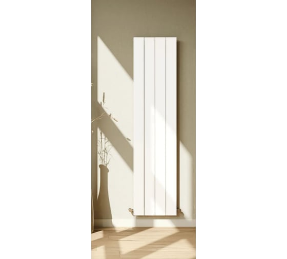 Радиатор отопления вертикальный трубчатый MIVARMO Multiflex алюминиевый 4 секции 1750 мм белый правое MB4-1750-9016-MR