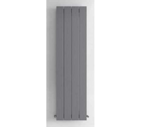 Вертикальный трубчатый радиатор отопления MIVARMO алюминиевый, 4 секции, RAL 9006 (серебристый матовый), 150 см MB4-1500-9006