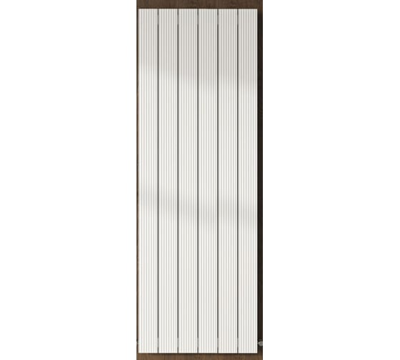 Вертикальный трубчатый радиатор отопления MIVARMO алюминиевый, 6 секций, RAL 9016 (белый матовый), 200 см MB6-2000-9016