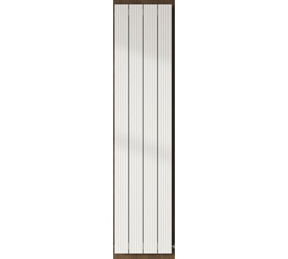 Вертикальный трубчатый радиатор отопления MIVARMO алюминиевый, 4 секции, RAL 9016 (белый матовый), 150 см MB4-1500-9016