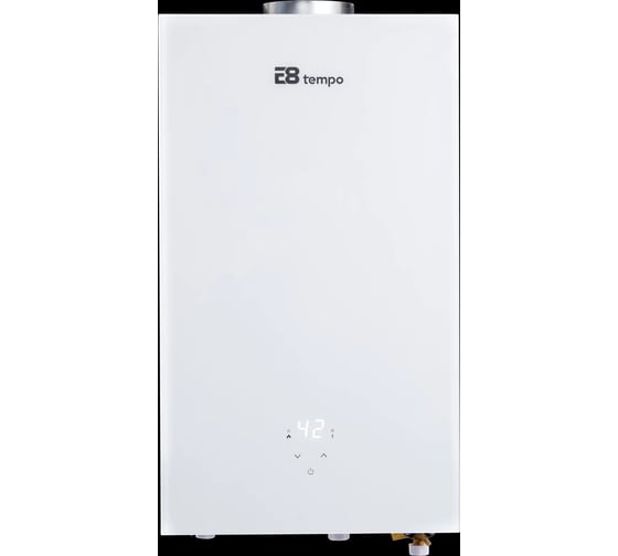 Газовый проточный водонагреватель E8tempo (белое стекло) E8WAY24