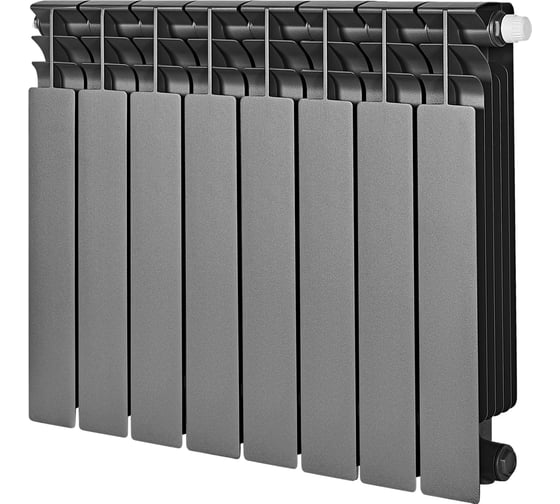 Радиатор биметаллический STOUT SRB-3320-050008 7024 TITAN VENTIL 500 8 секций RG009457RS2J7K