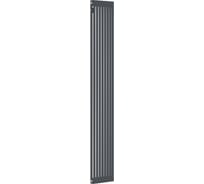 Стальной трубчатый радиатор Kohr Heim 2180/08 секций с боковым подключением 3/4 графит RAL7024 SRC01-2180/08GG