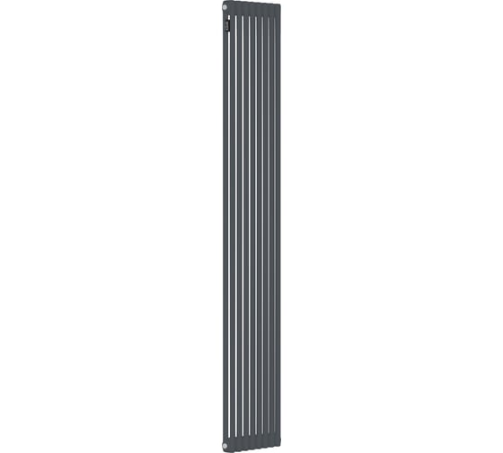 Стальной трубчатый радиатор Kohr Heim 2180/08 секций с боковым подключением 3/4 графит RAL7024 SRC01-2180/08GG